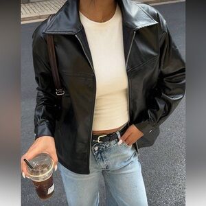 Women's Black Leather Jacket